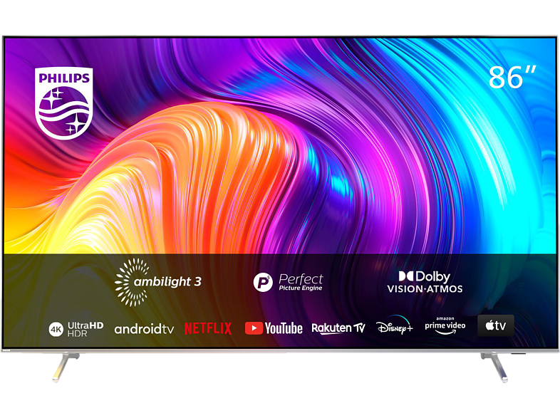 PHILIPS 86PUS8807/12 led-tv (86 inch / 217 cm, UHD 4K, SMART TV, Ambilight, Android TV™ 11 (R)) met grote korting