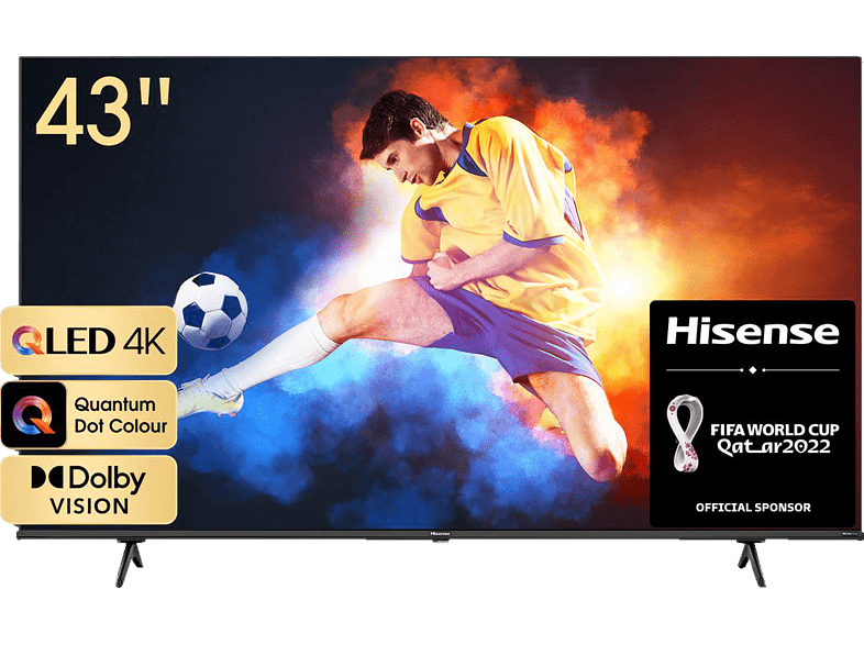 HISENSE 43E78HQ QLED TV (43 inch / 109 cm, UHD 4K, SMART TV, VIDAA U5) met grote korting